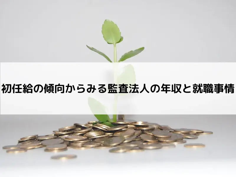 初任給の傾向からみる監査法人の年収と就職事情を解説