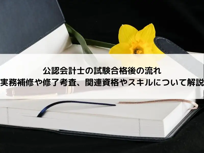 公認会計士の試験合格後の流れ｜実務補習や修了考査、関連資格やスキルについて解説