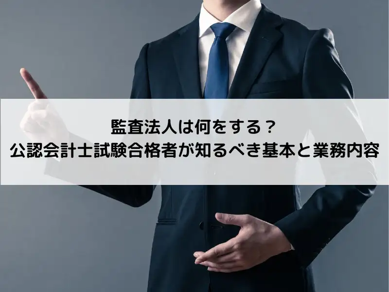 監査法人は何をする？公認会計士試験合格者が知るべき基本と業務内容