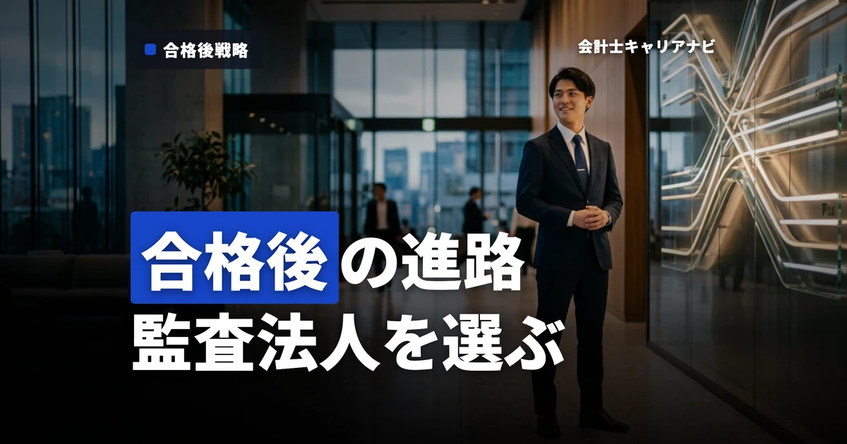 公認会計士合格後の進路選択！監査法人就職の魅力とポイント