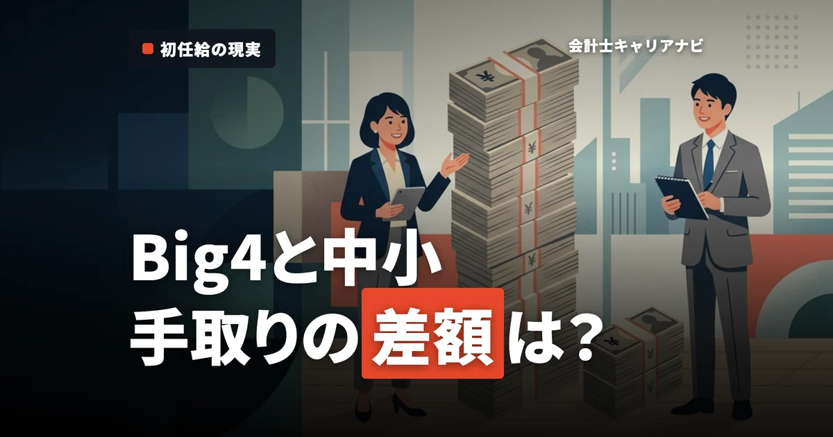 公認会計士1年目の手取りは月○万円