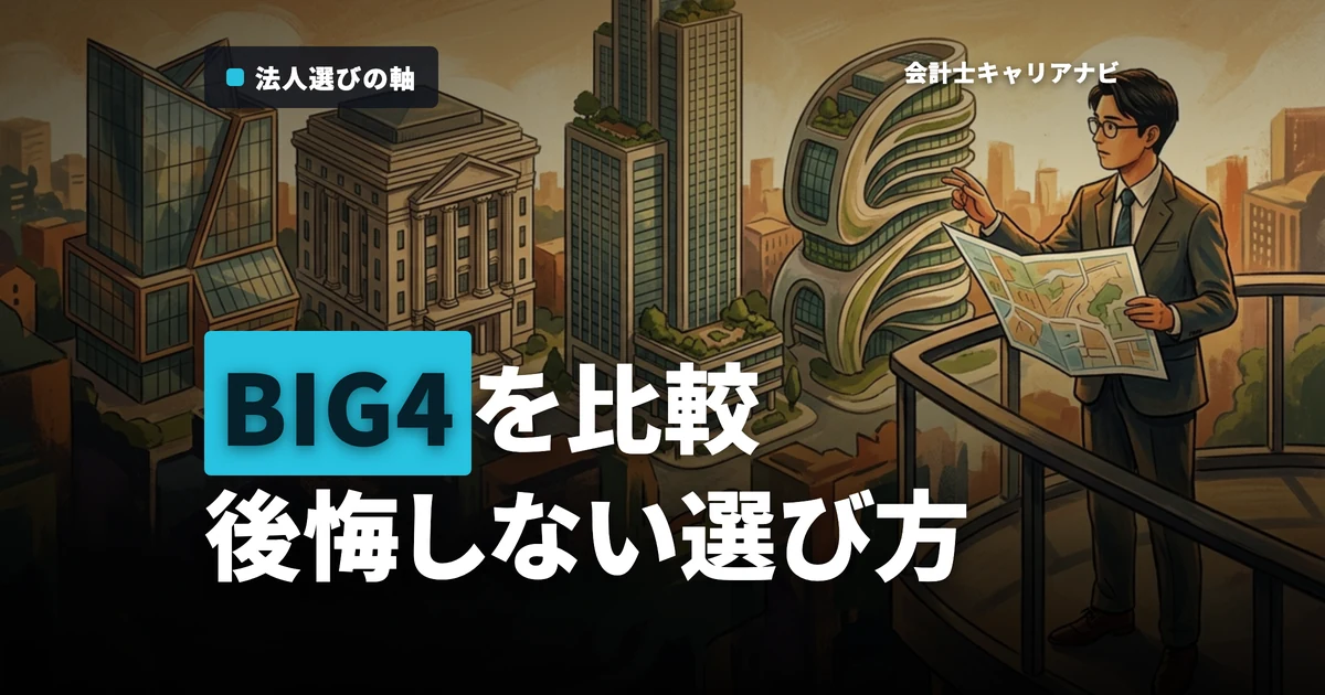 4大監査法人（BIG4）の特徴と選び方のポイントを詳しく解説！