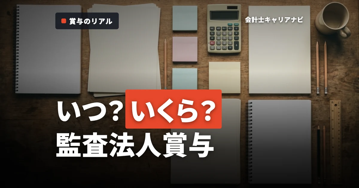 監査法人の賞与はいつ・いくら？就活生が知る支給条件と注意点大全