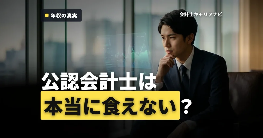 公認会計士は食えない？5つの主張を数字で検証｜年収現実とAI時代の生き残り戦略【2026年版】