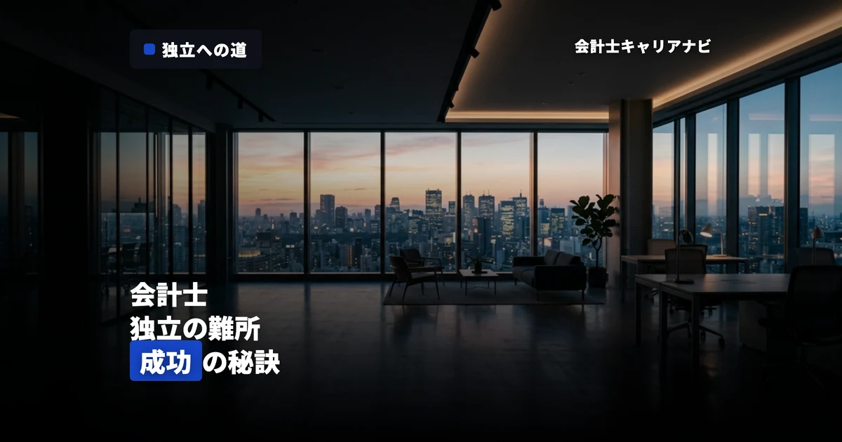 会計士の独立は難しい？年収・成功のための完全ガイド